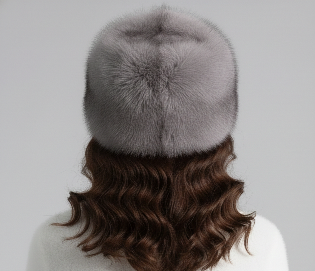 Rise - Faixa de Cabelo em Pele Felpuda com Topo Aberto