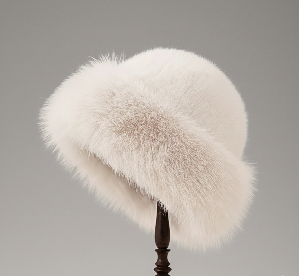 Luna - Gorro de Pele Atemporal com Silhueta Arredondada