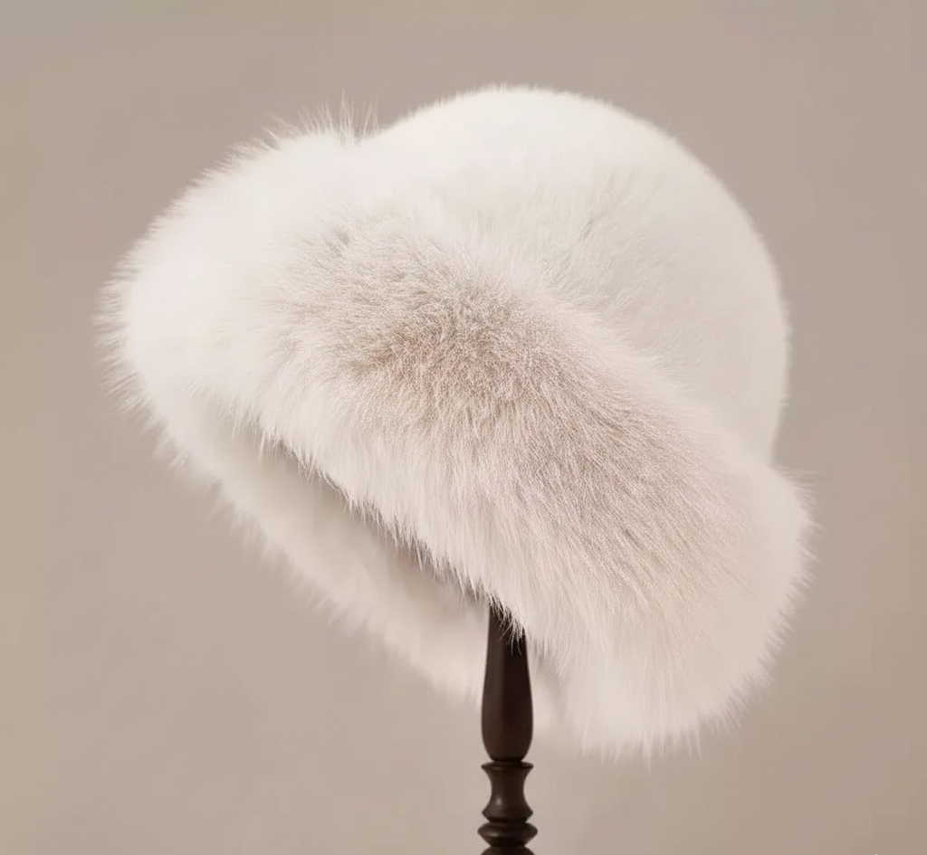 Luna - Gorro de Pele Atemporal com Silhueta Arredondada